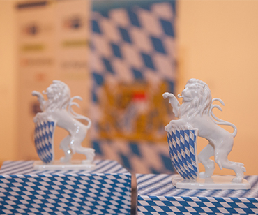 Bavarian porcelain lion